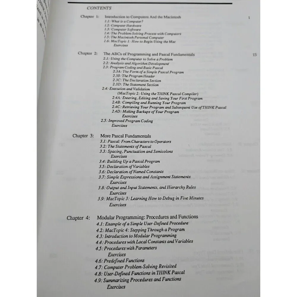Vintage Problem Solving With Pascal On The Macintosh By Dr. T.K. Lim, 1992